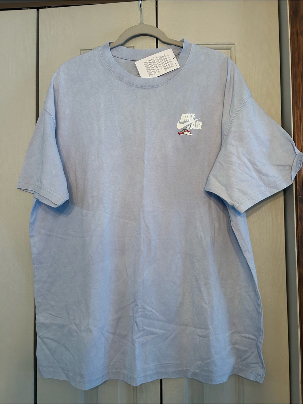 Nike Light Blue Short Sleeve Crewneck Tee with Nike Air Logo